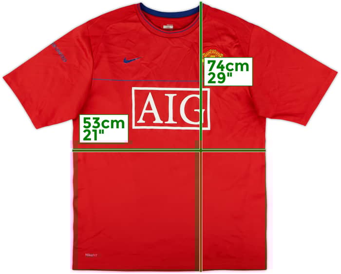 2008-09 Manchester United Nike Training Shirt - 9/10 - (L)