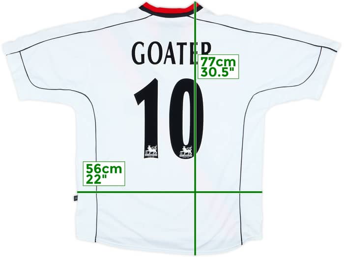 2002-03 Manchester City Away Shirt Goater #10 - 9/10 - (L)