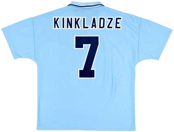 1995-97 Manchester City Home Shirt Kinkladze #7 - 6/10 - (XL)