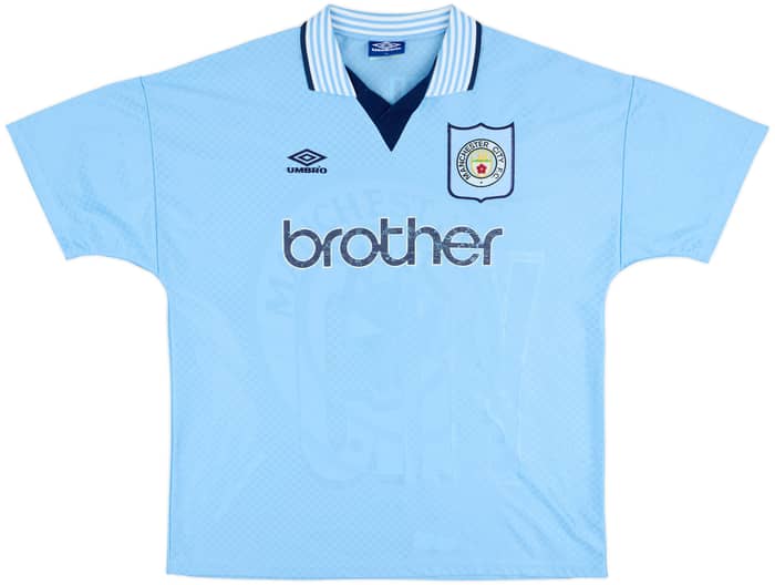 1995-97 Manchester City Home Shirt Kinkladze #7 - 6/10 - (XL)