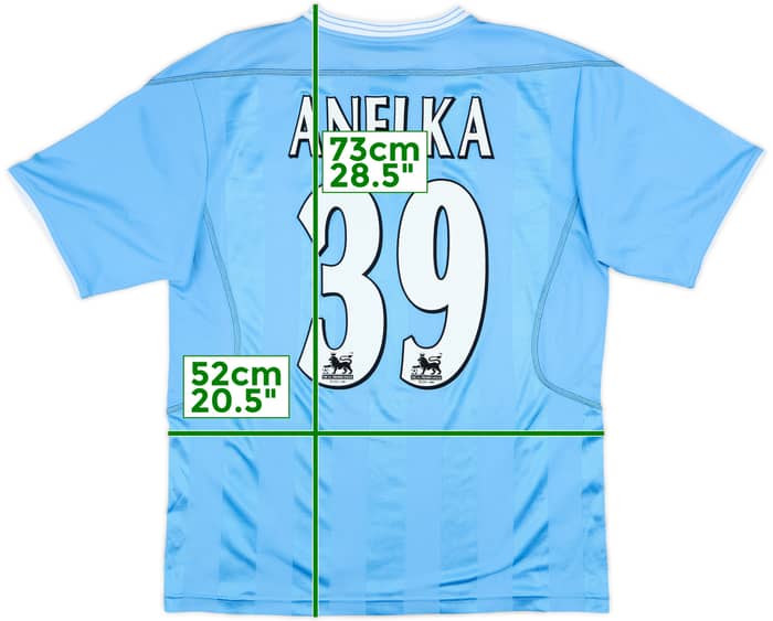 2003-04 Manchester City Home Shirt Anelka #39 - 8/10 - (M)