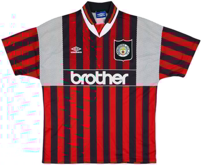 1994-96 Manchester City Away Shirt Kinkladze #7 - 8/10 - (XL)