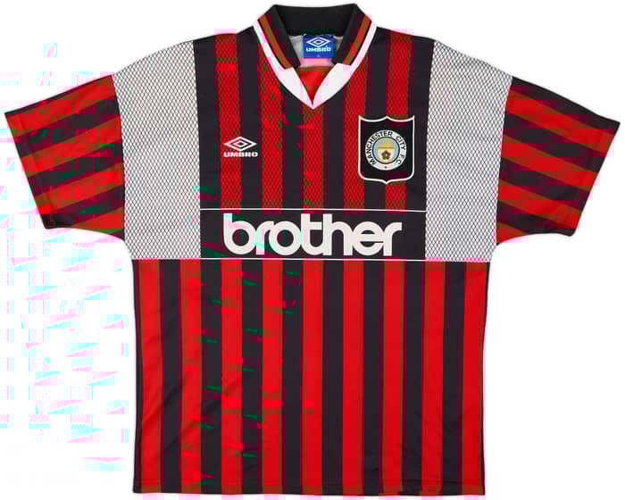 1994-96 Manchester City Away Shirt Kinkladze #7 - 8/10 - (XL)