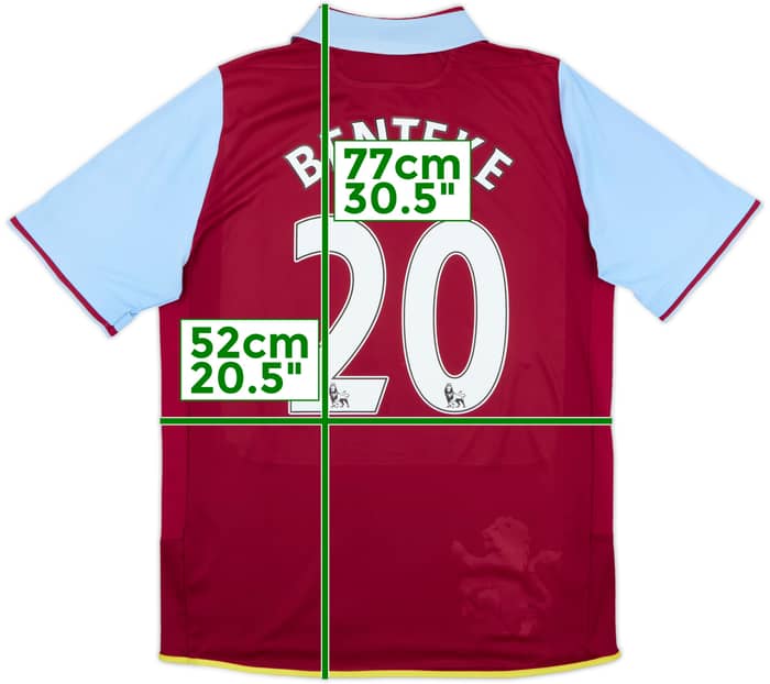 2012-13 Aston Villa Home Shirt Benteke #20 - 6/10 - (M)