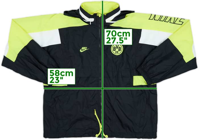 1996-97 Borussia Dortmund Nike Hooded Rain Jacket - 8/10 - (XL)