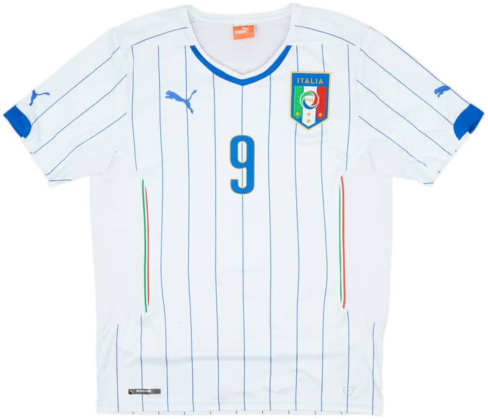 2014-15 Italy Away Shirt Balotelli #9 - 8/10 - (L)