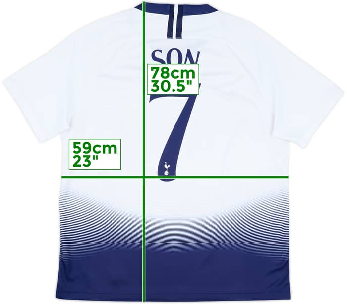 2018-19 Tottenham Home Shirt Son #7 - 8/10 - (XL)