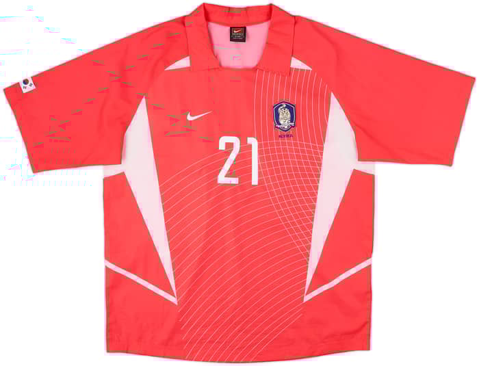 2002-03 South Korea Home Shirt J.S.Park #21 - 10/10 - (L)