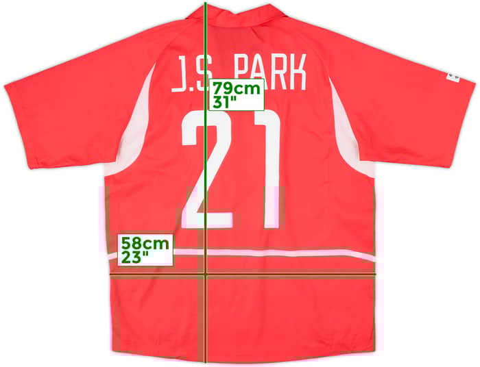 2002-03 South Korea Home Shirt J.S.Park #21 - 10/10 - (L)