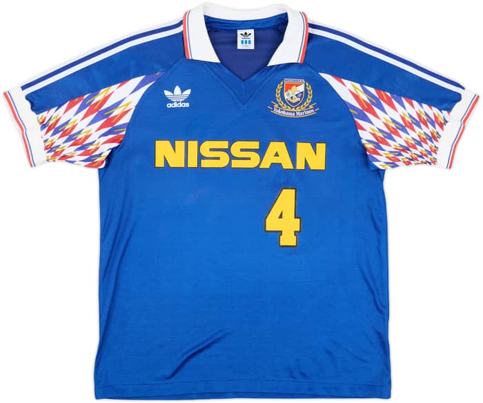 1992-93 Yokohama Marinos Home Shirt Sumioka #4 - 8/10 - (M)