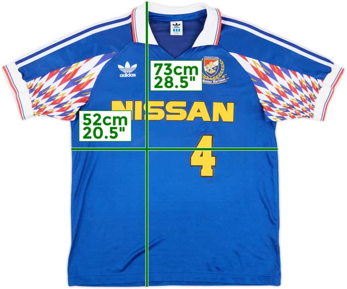 1992-93 Yokohama Marinos Home Shirt Sumioka #4 - 8/10 - (M)