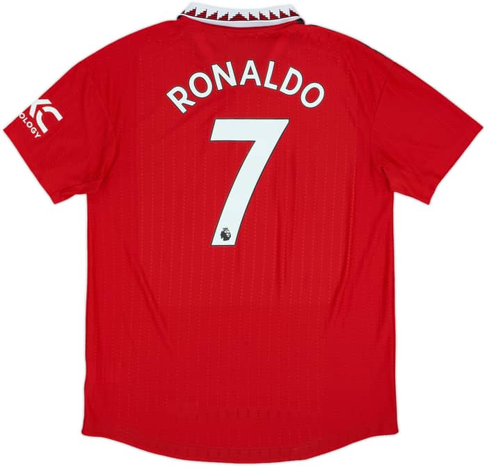 2022-23 Manchester United Authentic Home Shirt Ronaldo #7 - 8/10 - (XL)