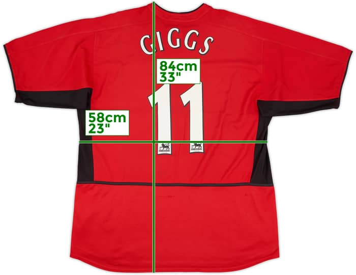 2002-04 Manchester United Home Shirt Giggs #11 - 5/10 - (XL)