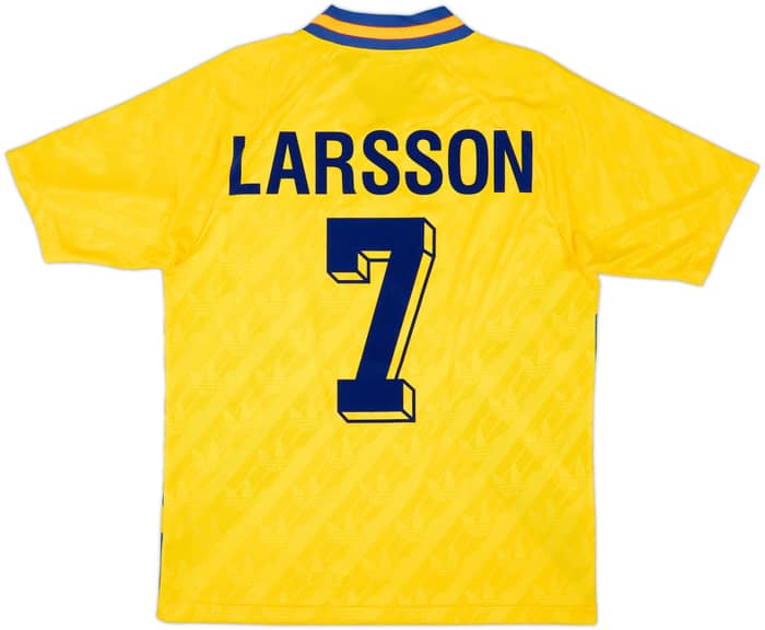 1994-96 Sweden Home Shirt Larsson #7 - 8/10 - (L)