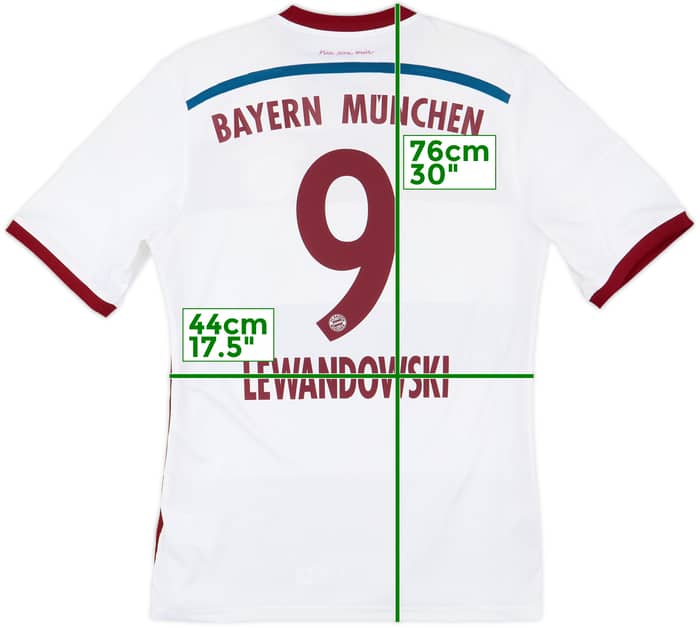 2014-15 Bayern Munich Away Shirt Lewandowski #9 - 8/10 - (M)