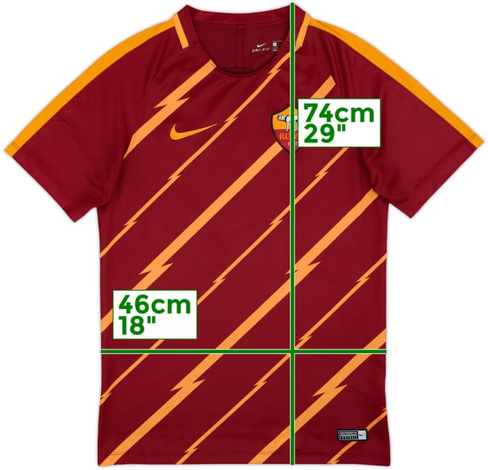 2017-18 Roma Nike Training Shirt - 9/10 - (S)