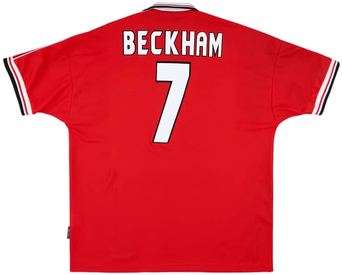 1998-00 Manchester United Home Shirt Beckham #7 - 6/10 - (XXL)