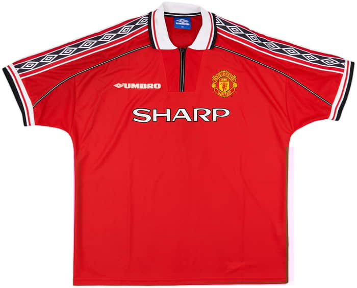 1998-00 Manchester United Home Shirt Beckham #7 - 6/10 - (XXL)