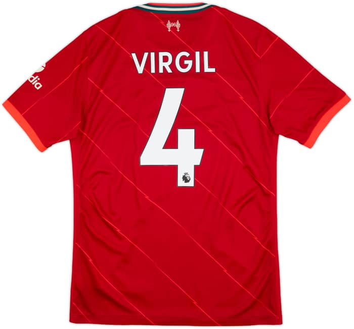 2021-22 Liverpool Home Shirt Virgil #4 - 5/10 - (M)