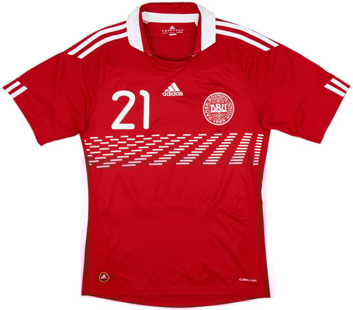2010-11 Denmark Home Shirt Eriksen #21 - 10/10 - (S)