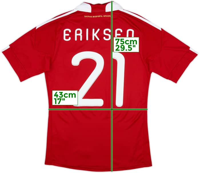 2010-11 Denmark Home Shirt Eriksen #21 - 10/10 - (S)