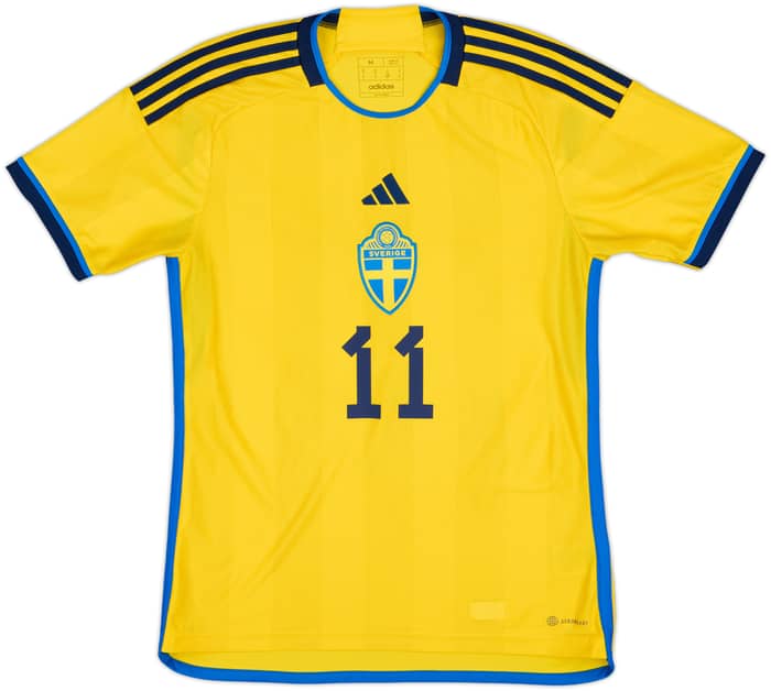 2022-23 Sweden Home Shirt Ibrahimovic #11 - 9/10 - (M)