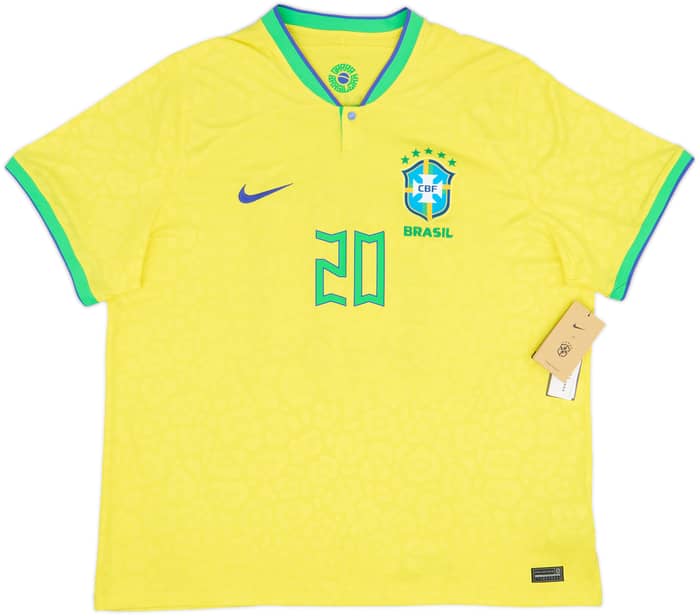 2022-23 Brazil Home Shirt Vini Jr #20 (XXL)