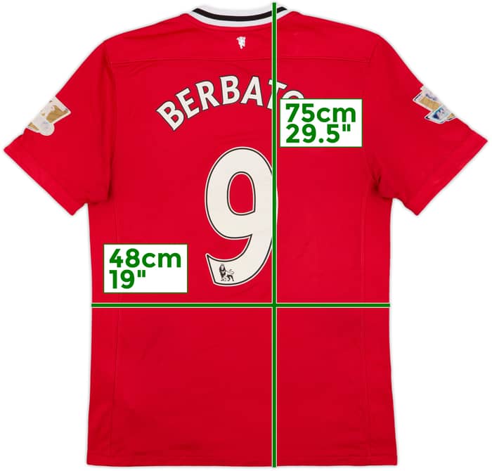 2011-12 Manchester United Home Shirt Berbatov #9 - 6/10 - (M)