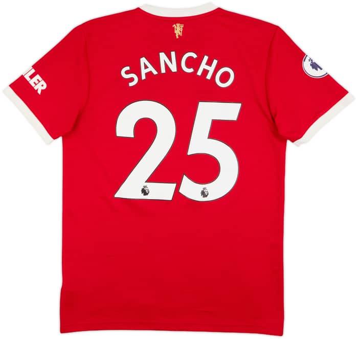 2021-22 Manchester United Home Shirt Sancho #25 - 7/10 - (M)