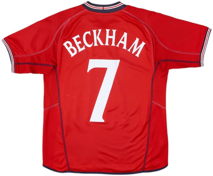 2002-04 England Away Shirt Beckham #7 - 5/10 - (L)
