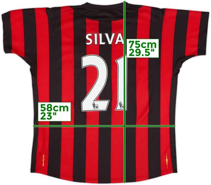 2011-12 Manchester City Away Shirt Silva #21 - 7/10 - (XL)