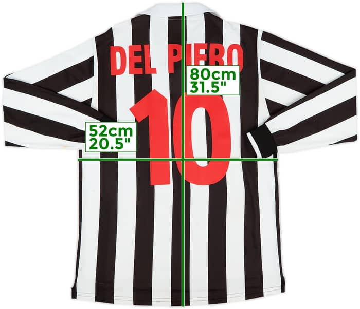 1998-99 Juventus Home L/S Shirt Del Piero #10 - 7/10 - (M)