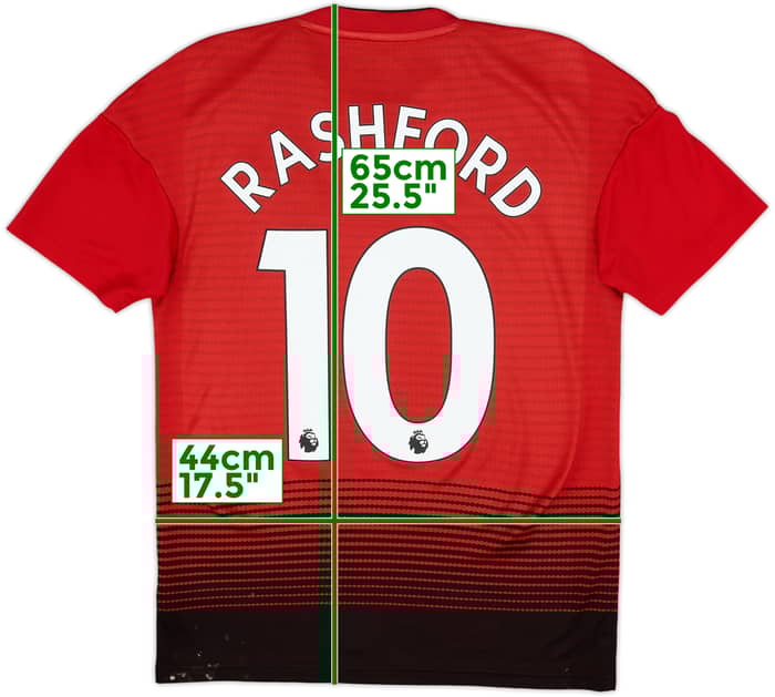 2018-19 Manchester United Home Shirt Rashford #10 - 5/10 - (XS)