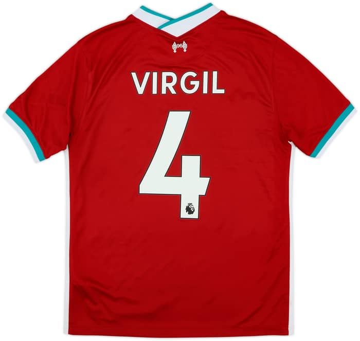 2020-21 Liverpool Home Shirt Virgil #4 - 5/10 - (M)
