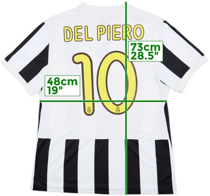 2008-09 Juventus European Player Issue Home Shirt Del Piero #10 - 6/10 - (L)