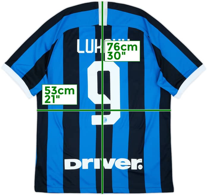 2019-20 Inter Milan Home Shirt Lukaku #9 - 8/10 - (L)