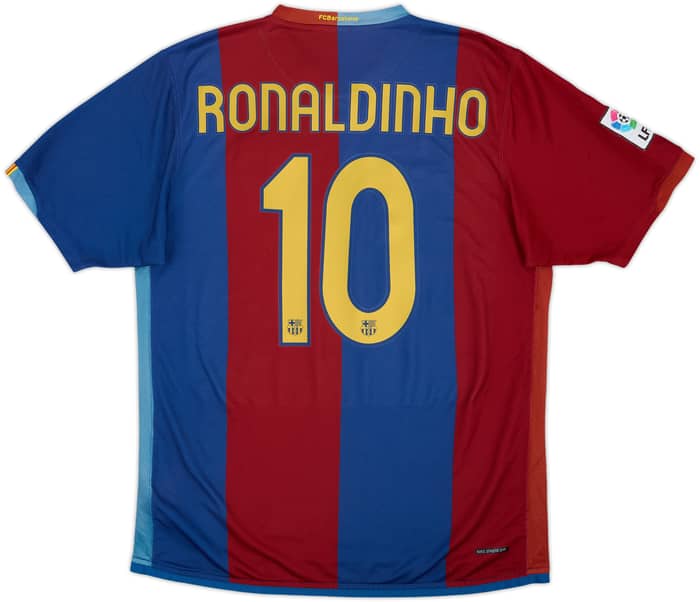 2006-07 Barcelona Home Shirt Ronaldinho #10 - 6/10 - (L)