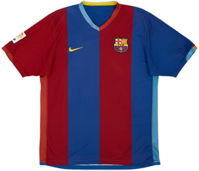 2006-07 Barcelona Home Shirt Ronaldinho #10 - 6/10 - (L)