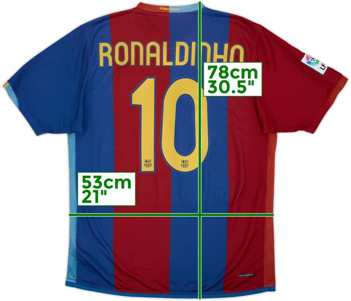 2006-07 Barcelona Home Shirt Ronaldinho #10 - 6/10 - (L)