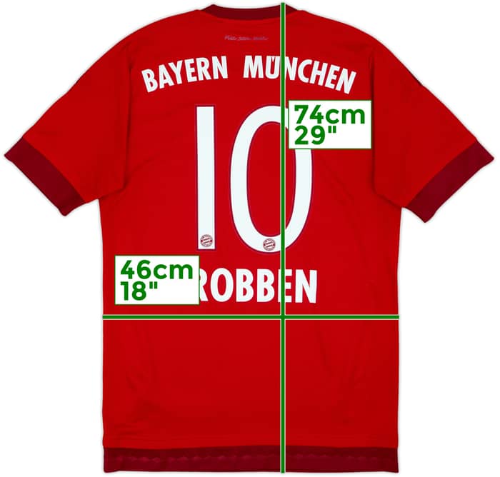 2015-16 Bayern Munich Home Shirt Robben #10 - 6/10 - (S)