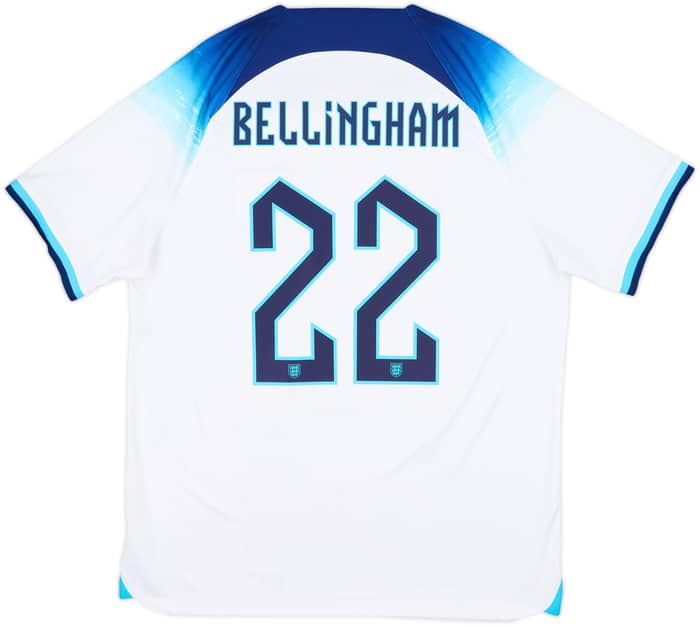 2022-23 England Home Shirt Bellingham #22 - 6/10 - (L)