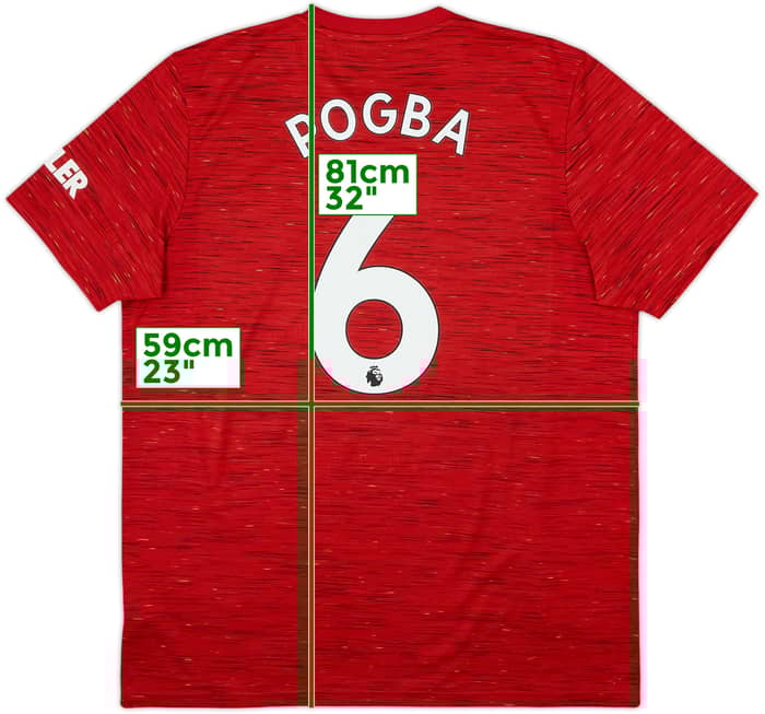 2020-21 Manchester United Home Shirt Pogba #6 - 8/10 - (XL)