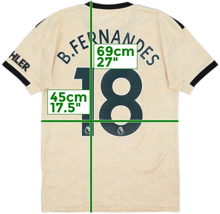 2019-20 Manchester United Away Shirt B.Fernandes #18 - 9/10 - (XS)