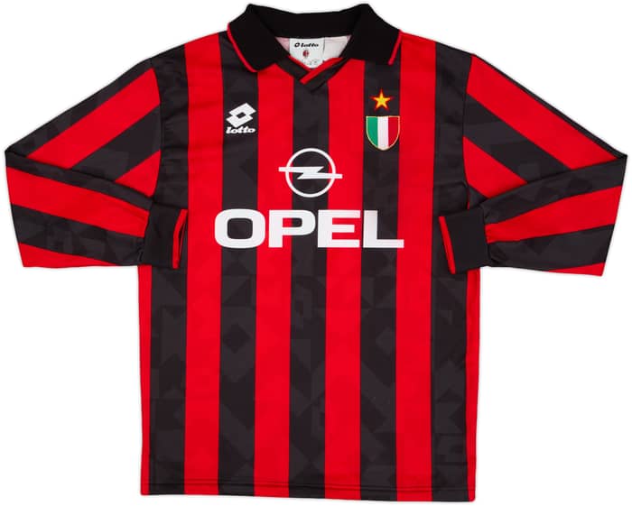 1994-95 AC Milan Home L/S Shirt - 8/10 - (M)