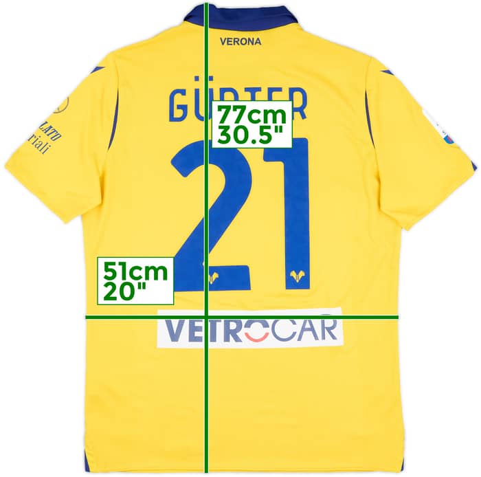 2020-21 Hellas Verona Match Issue Away Shirt Gunter #21