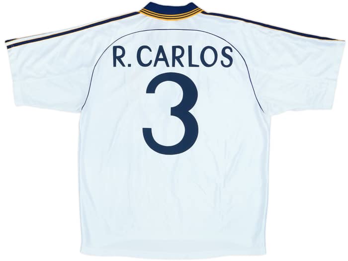 1998-00 Real Madrid Home Shirt R.Carlos #3 - 7/10 - (L)