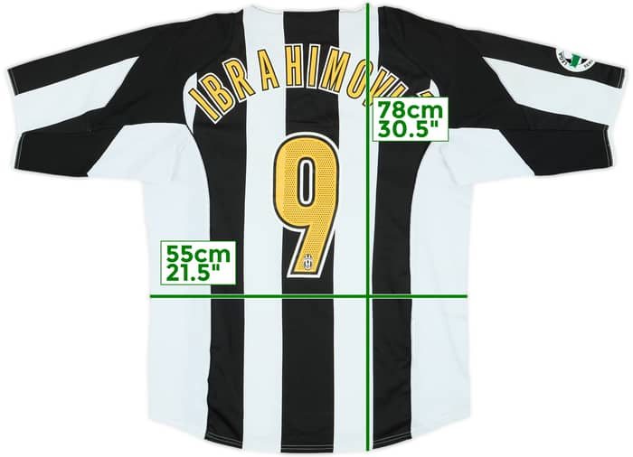 2004-05 Juventus Home Shirt Ibrahimovic #9 - 8/10 - (L)