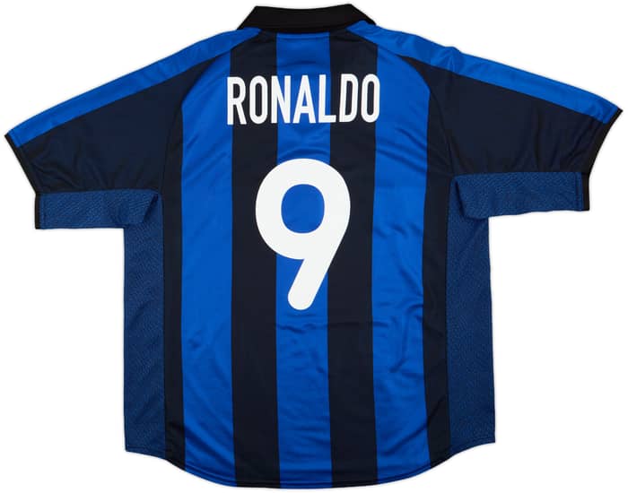 2001-02 Inter Milan Home Shirt Ronaldo #9 - 10/10 - (L)