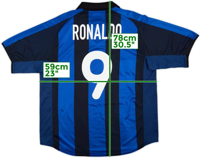 2001-02 Inter Milan Home Shirt Ronaldo #9 - 10/10 - (L)