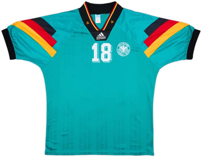 1992-94 Germany Away Shirt Klinsmann #18 - 8/10 - (L)